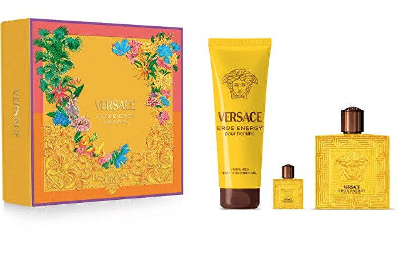 Versace Eros Energy - EDP 100 ml + sprchový gel 150 ml + EDP 5 ml Dárková sada