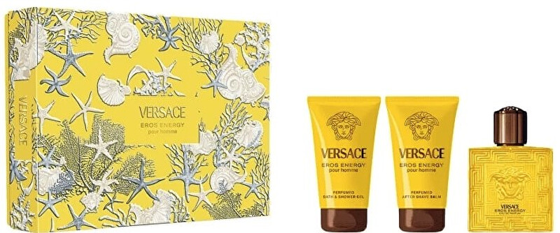Eros Energy - EDP 50 ml + sprchový gel 50 ml + balzám po holení 50 ml