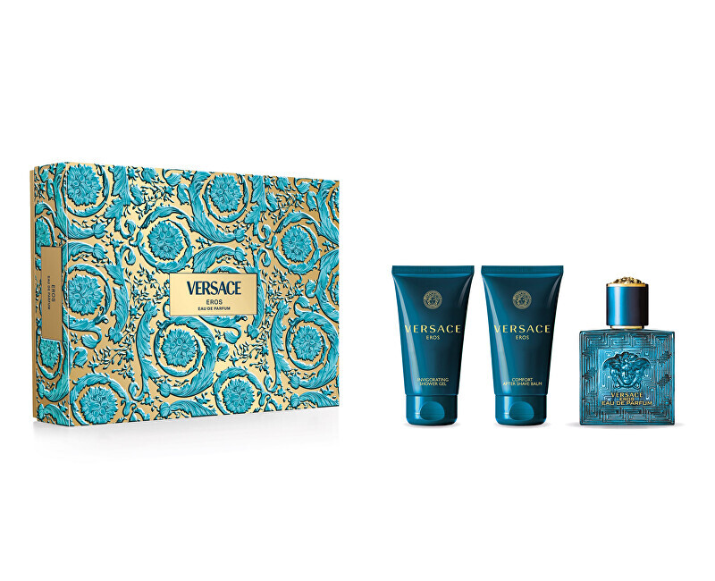 Versace Eros - toaletní voda s rozprašovačem 50 ml + sprchový gel 50 ml + balzám po holení 50 ml Dárková sada