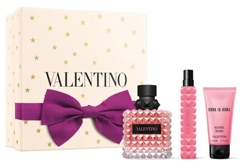 Valentino Donna Born In Roma - EDP 100 ml + tělové mléko 50 ml + EDP 10 ml Dárková sada