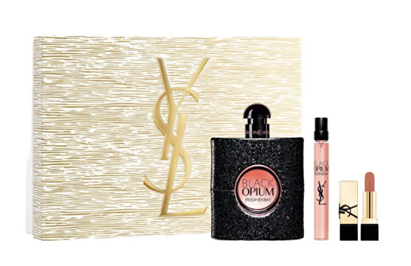Yves Saint Laurent Black Opium - EDP 90 ml + rtěnka 1,3 g + EDP 10 ml Dárková sada