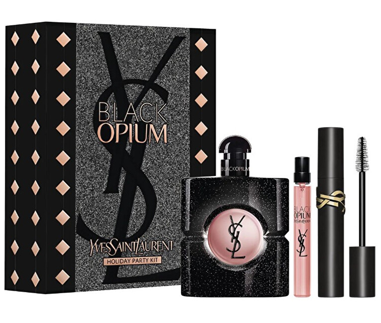 Yves Saint Laurent Black Opium - EDP 90 ml + EDP 10 ml + řasenka 9 ml Dárková sada