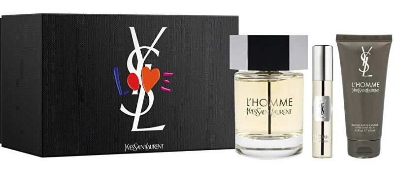 Yves Saint Laurent L´Homme - EDT 100 ml + balzam po holení 50 ml + EDT 10 ml