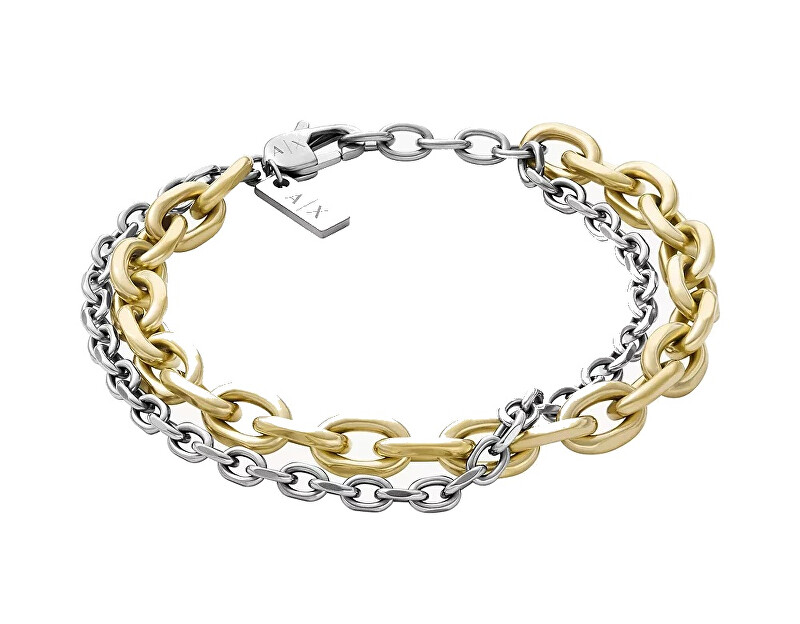 Armani Exchange Dvojitý ocelový náramek pro muže AXG0162710