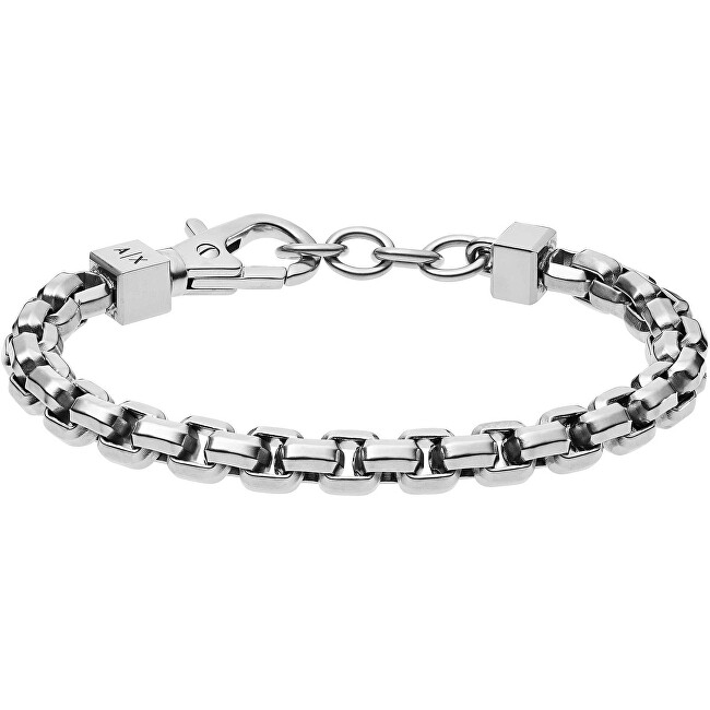 Armani Exchange Módny pánsky oceľový náramok AXG0045040 strieborná
