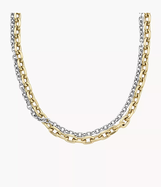 Armani Exchange Dvojitý bicolor náhrdelník pro muže AXG0160710