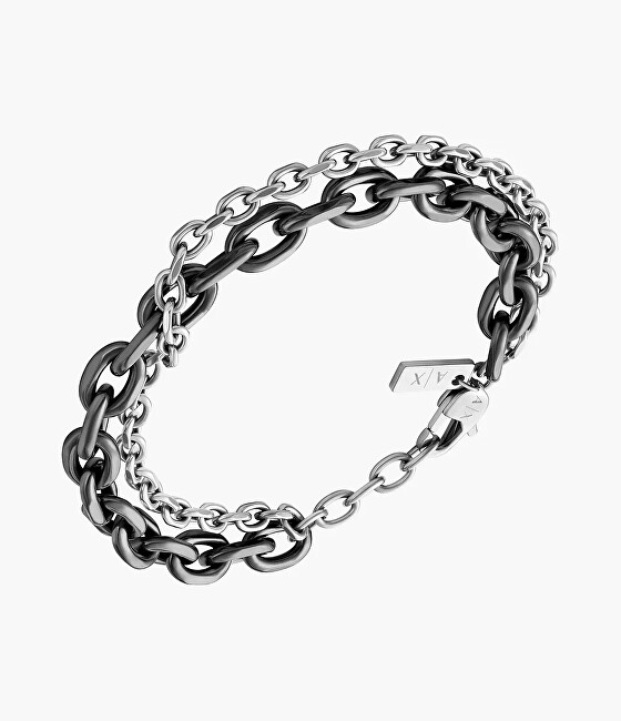 Armani Exchange Dvojitý ocelový náramek pro muže AXG0161060
