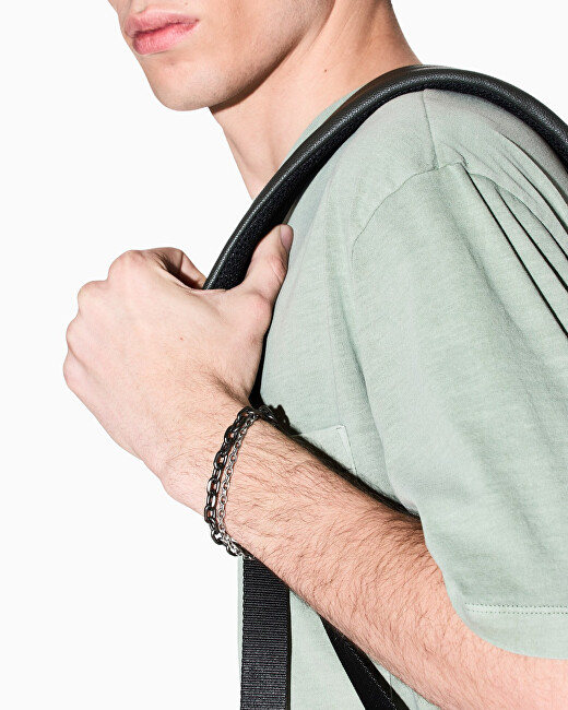 Armani Exchange Dvojitý ocelový náramek pro muže AXG0161060