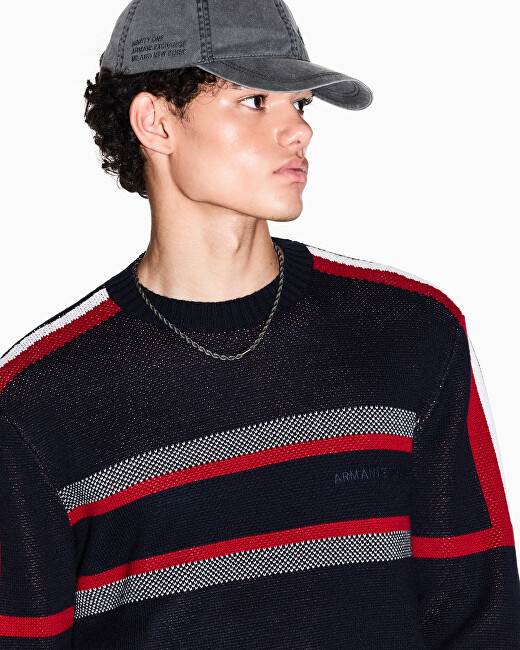 Armani Exchange Fashion černý náhrdelník pro muže AXG0163060