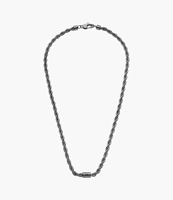 Armani Exchange Fashion černý náhrdelník pro muže AXG0163060