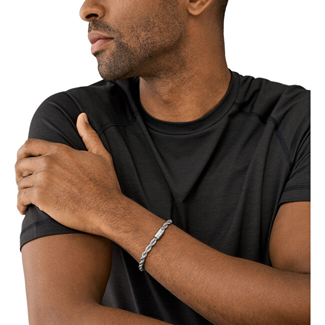 Armani Exchange Moderní pánský ocelový náramek AXG0123040