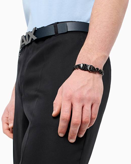 Armani Exchange Moderní pánský ocelový náramek AXG0156001