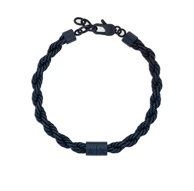Armani Exchange Stylový pánský pozlacený náramek z oceli AXG0165470