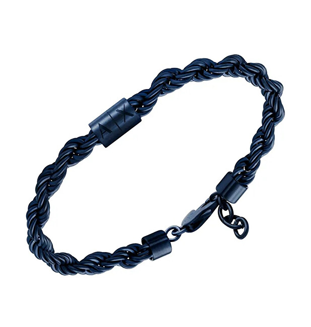 Armani Exchange Stylový pánský pozlacený náramek z oceli AXG0165470