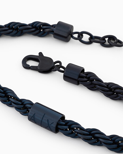 Armani Exchange Stylový pánský pozlacený náramek z oceli AXG0165470