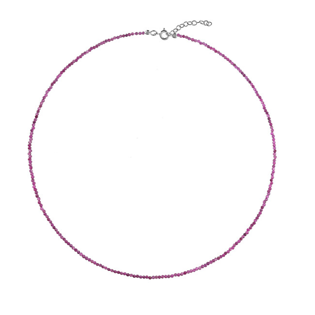 AGAIN Jewelry Korálkový náhrdelník z rubínu AJKNA004