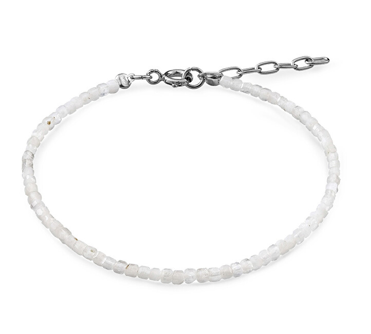 AGAIN Jewelry Minerální náramek z měsíčního kamene AJKNR012