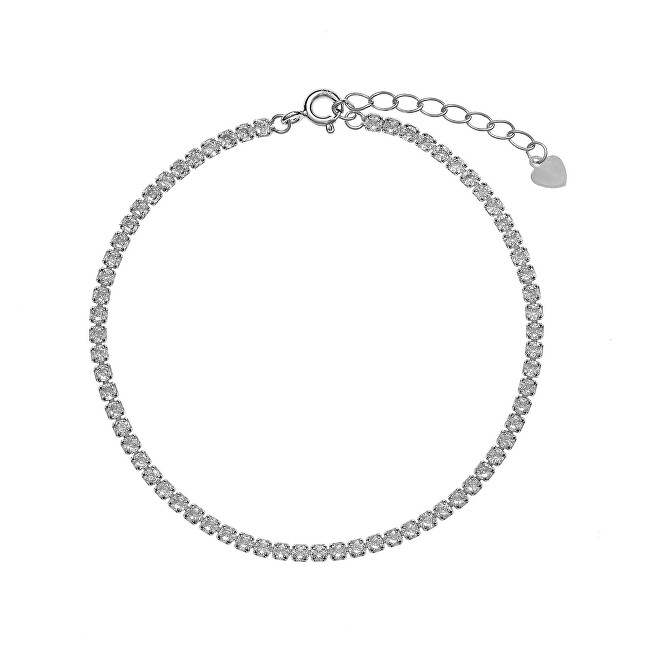 AGAIN Jewelry Tenisový strieborný náramok s kubickými zirkónmi AJNR0001 číra, strieborná