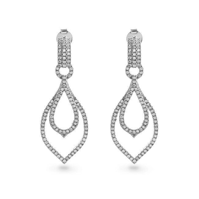 AGAIN Jewelry Luxusní stříbrné náušnice s kubickými zirkony AJNS0053