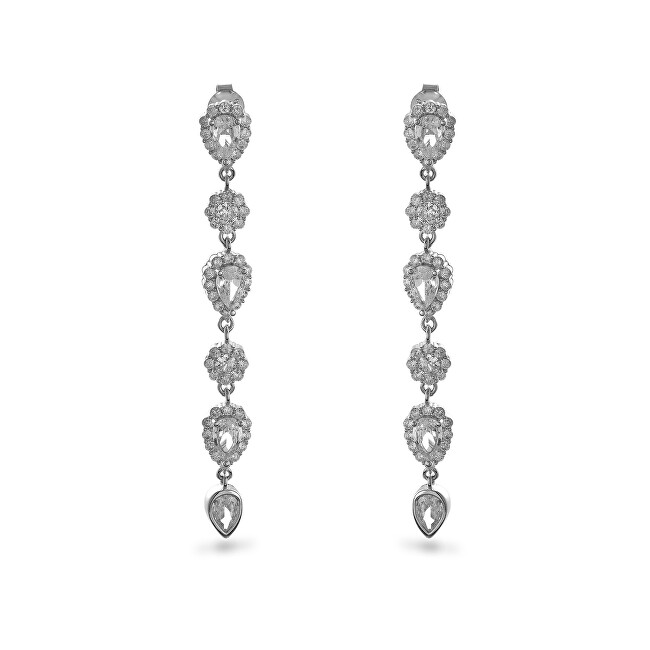 AGAIN Jewelry Luxusní dlouhé náušnice s kubickými zirkony AJNS0057