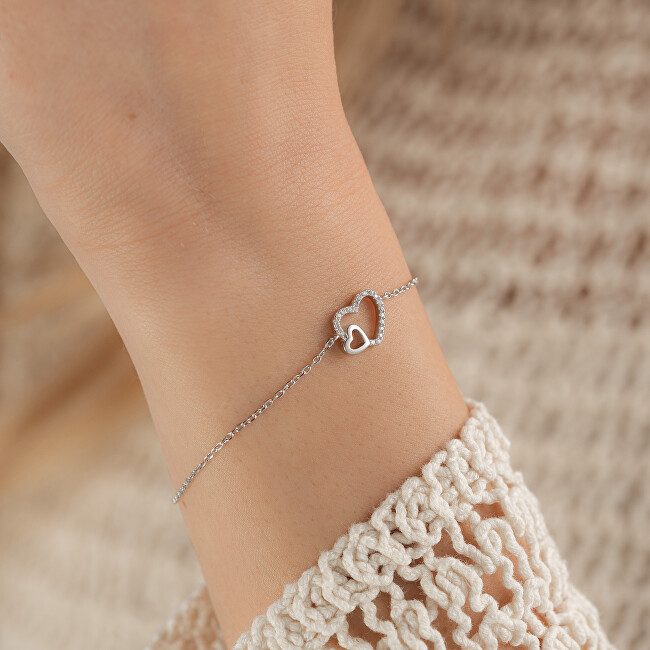 AGAIN Jewelry Něžný stříbrný náramek Infinity Love AJNR0022