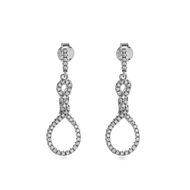 AGAIN Jewelry Oslnivé stříbrné náušnice s kubickými zirkony AJNS0015