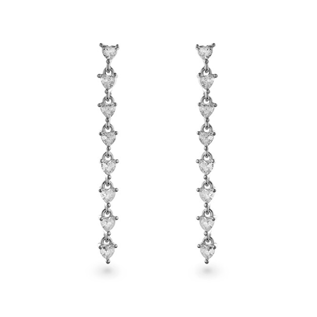 AGAIN Jewelry Romantické stříbrné náušnice s kubickými zirkony AJNS0037