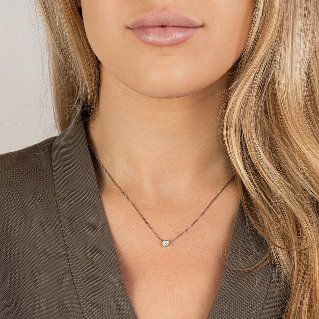 AGAIN Jewelry Stříbrný náhrdelník se srdíčkem AJNA0002
