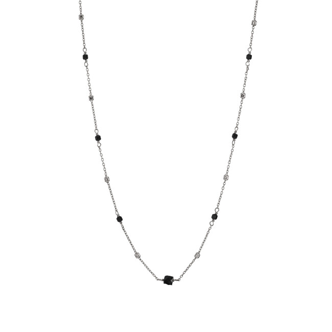 Alisia Stylový stříbrný náhrdelník s černým spinelem AL4098-Argento-Spinello