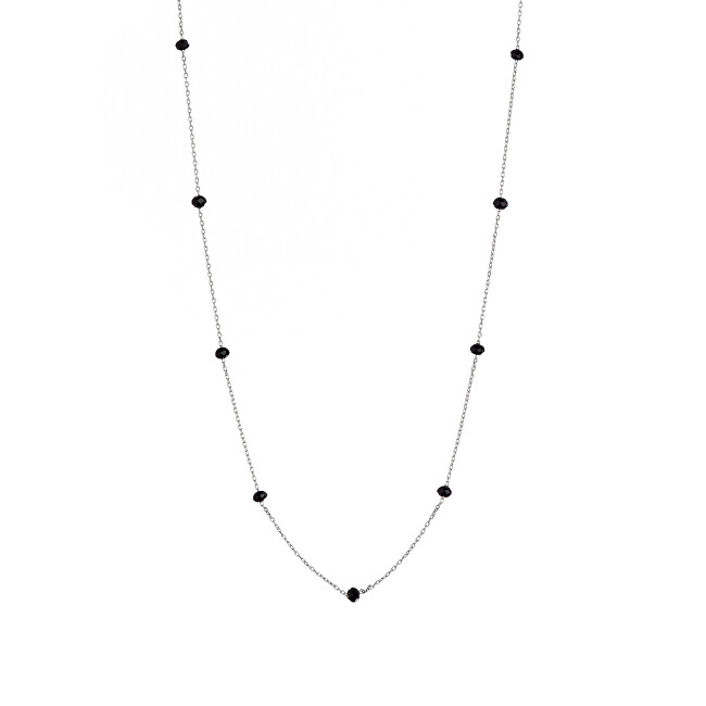 Alisia Nádherný stříbrný náhrdelník s černými krystaly AL880-Argento-Nero