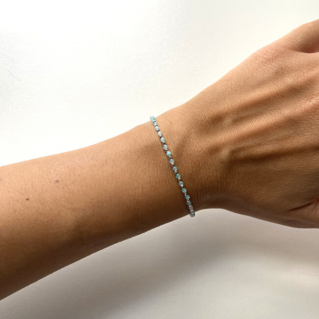Alisia Korálkový náramek z amazonitu AL1235-Argento-Amazzonite