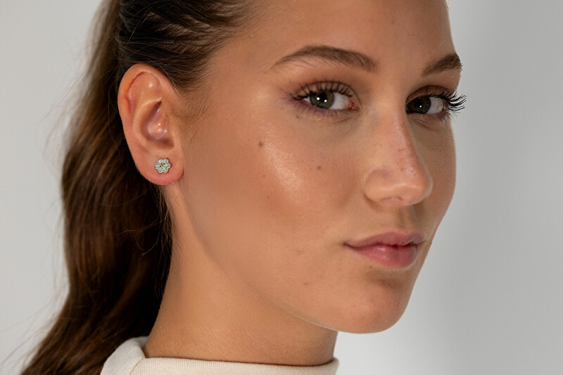 Alisia Peckové pozlacené náušnice s jadeitem AL4949.01.073