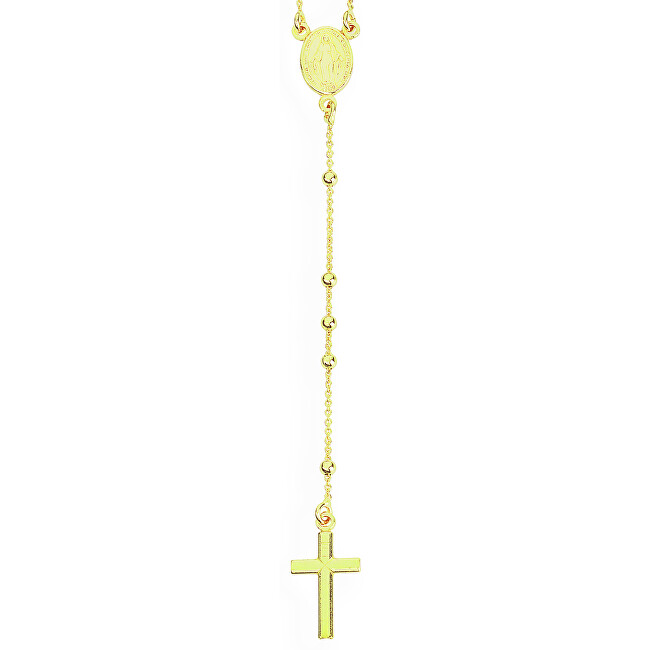 Amen Nadčasový pozlacený náhrdelník růženec Rosary CRO25G