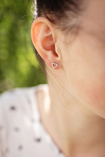 Agato Jemné stříbrné náušnice Srdíčka AGUP3460