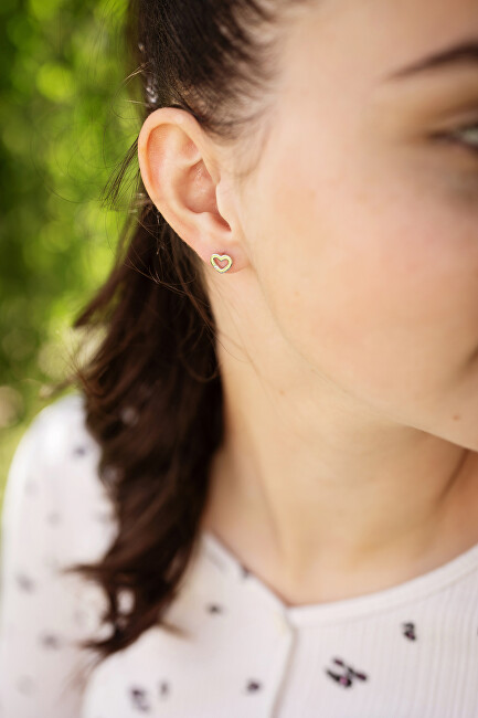 Agato Něžné stříbrné náušnice Srdíčka AGUP3461