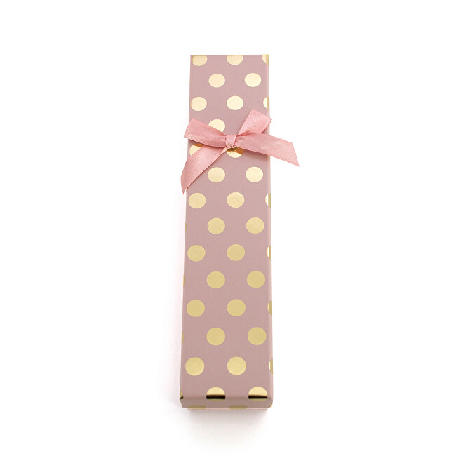 Beneto Růžová dárková krabička se zlatými puntíky KP7-20
