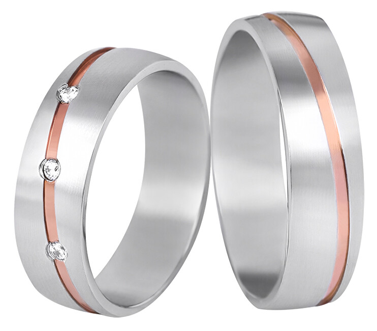 Beneto Exclusive Dámský bicolor prsten z oceli SPD07