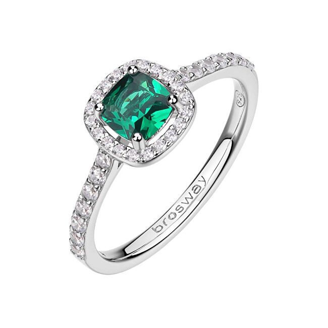 Brosway Elegantní stříbrný prsten Fancy Life Green FLG143