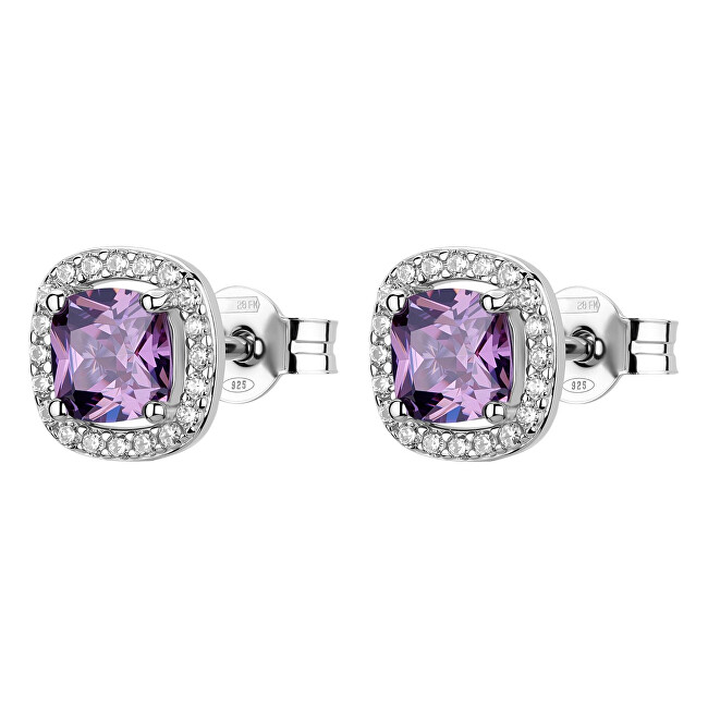 Brosway Překrásné stříbrné náušnice Fancy Magic Purple FMP124