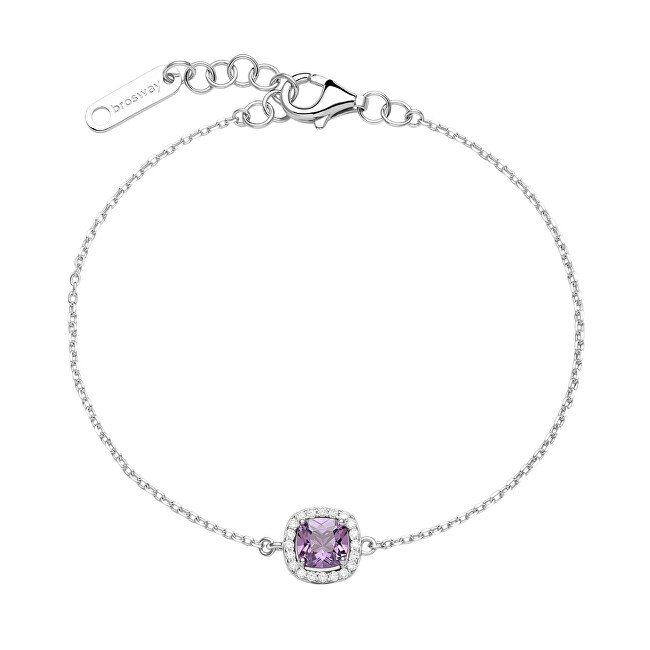 Brosway Slušivý stříbrný náramek s kubickými zirkony Fancy Magic Purple FMP123