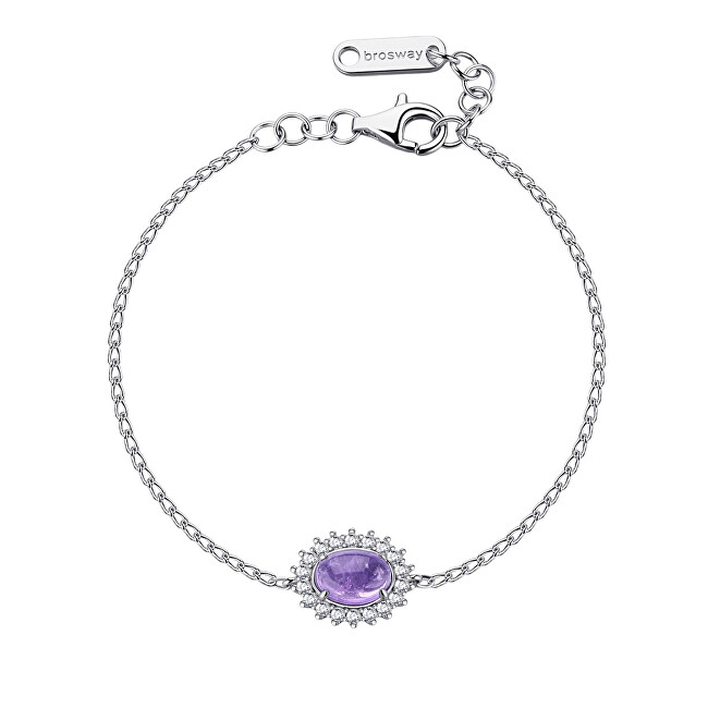 Brosway Stříbrný náramek s ametystem a zirkony Fancy Magic Purple FMP128