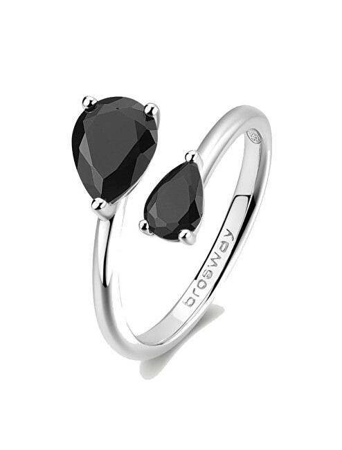 Brosway Stříbrný otevřený prsten Mystery Black Fancy FMB119