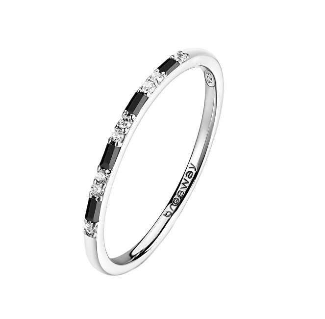 Brosway Stylový stříbrný prsten se zirkony Fancy Mystery Black FMB128