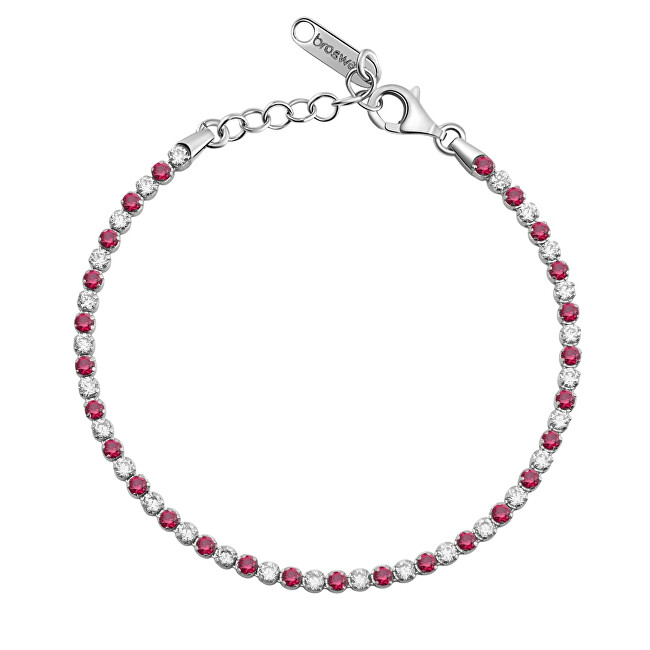 Brosway Úchvatný tenisový náramek s kubickými zirkony Fancy Passion Ruby FPR130