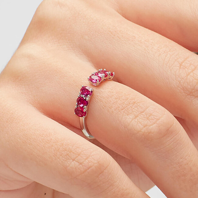 Brosway Blyštivý otevřený prsten Fancy Passion Ruby FPR11
