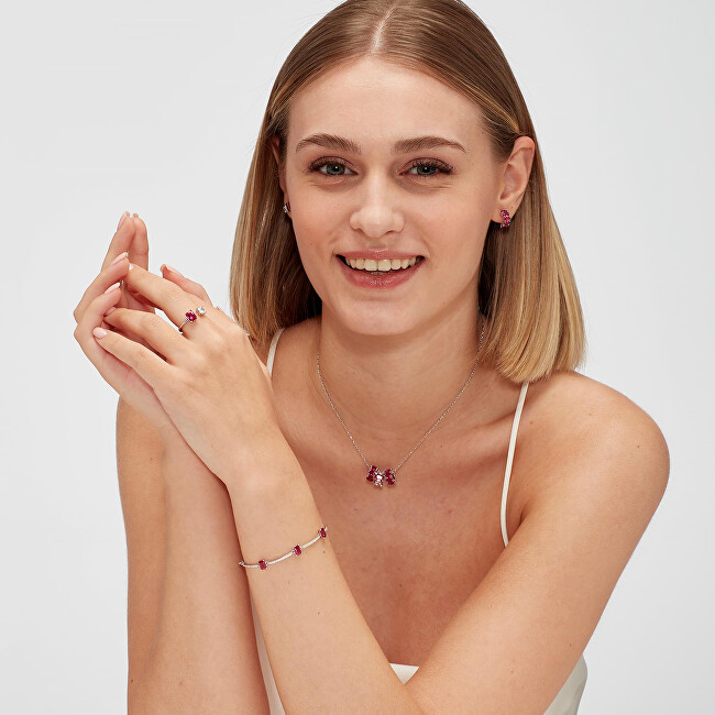 Brosway Blyštivý otevřený prsten Fancy Passion Ruby FPR11