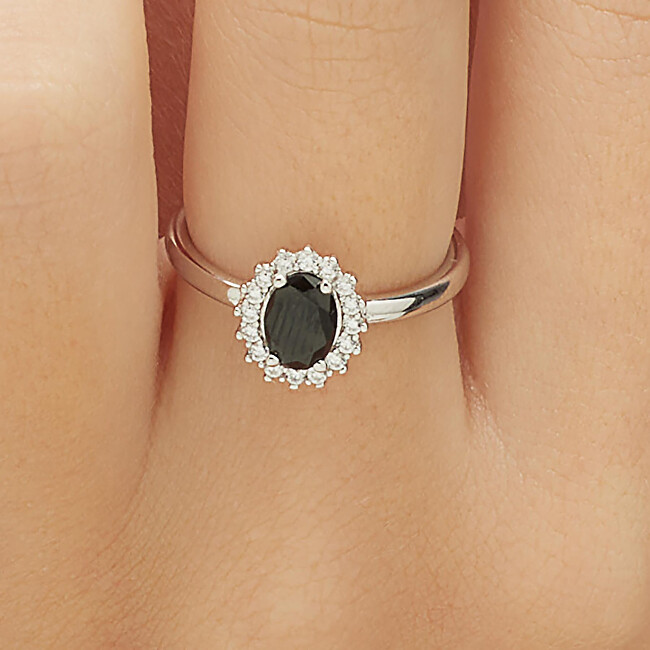 Brosway Elegantní stříbrný prsten Fancy Mystery Black FMB75