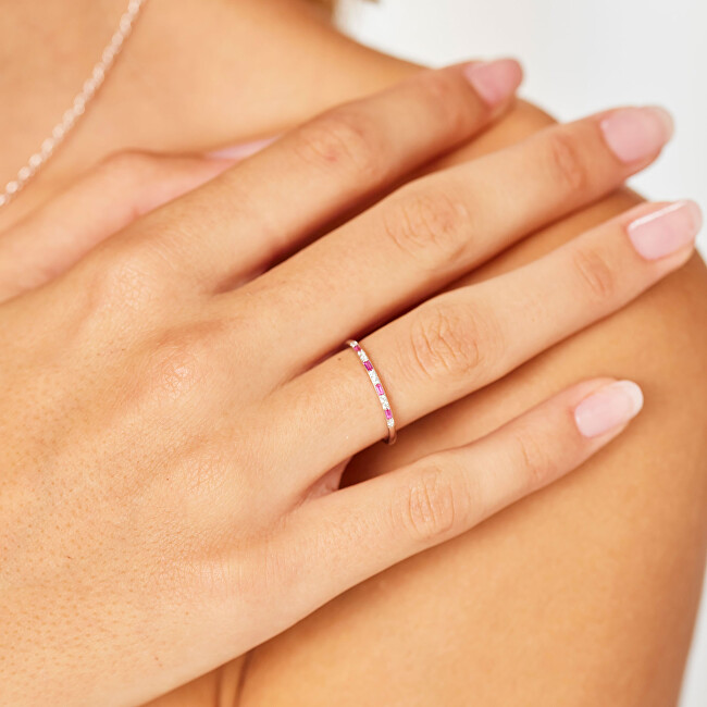 Brosway Krásný stříbrný prsten se zirkony Fancy Passion Ruby FPR144