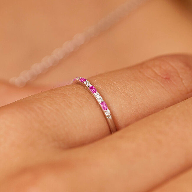Brosway Krásný stříbrný prsten se zirkony Fancy Passion Ruby FPR144