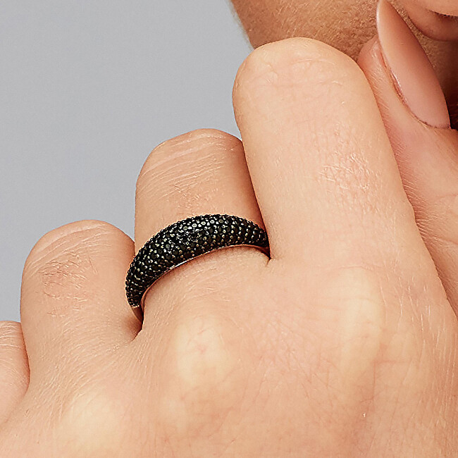 Brosway Originální stříbrný prsten Mystery Black Fancy FMB125
